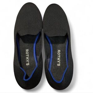 Rothy's The Loafer Size 8 Black Round Toe Flat Slip On Washable